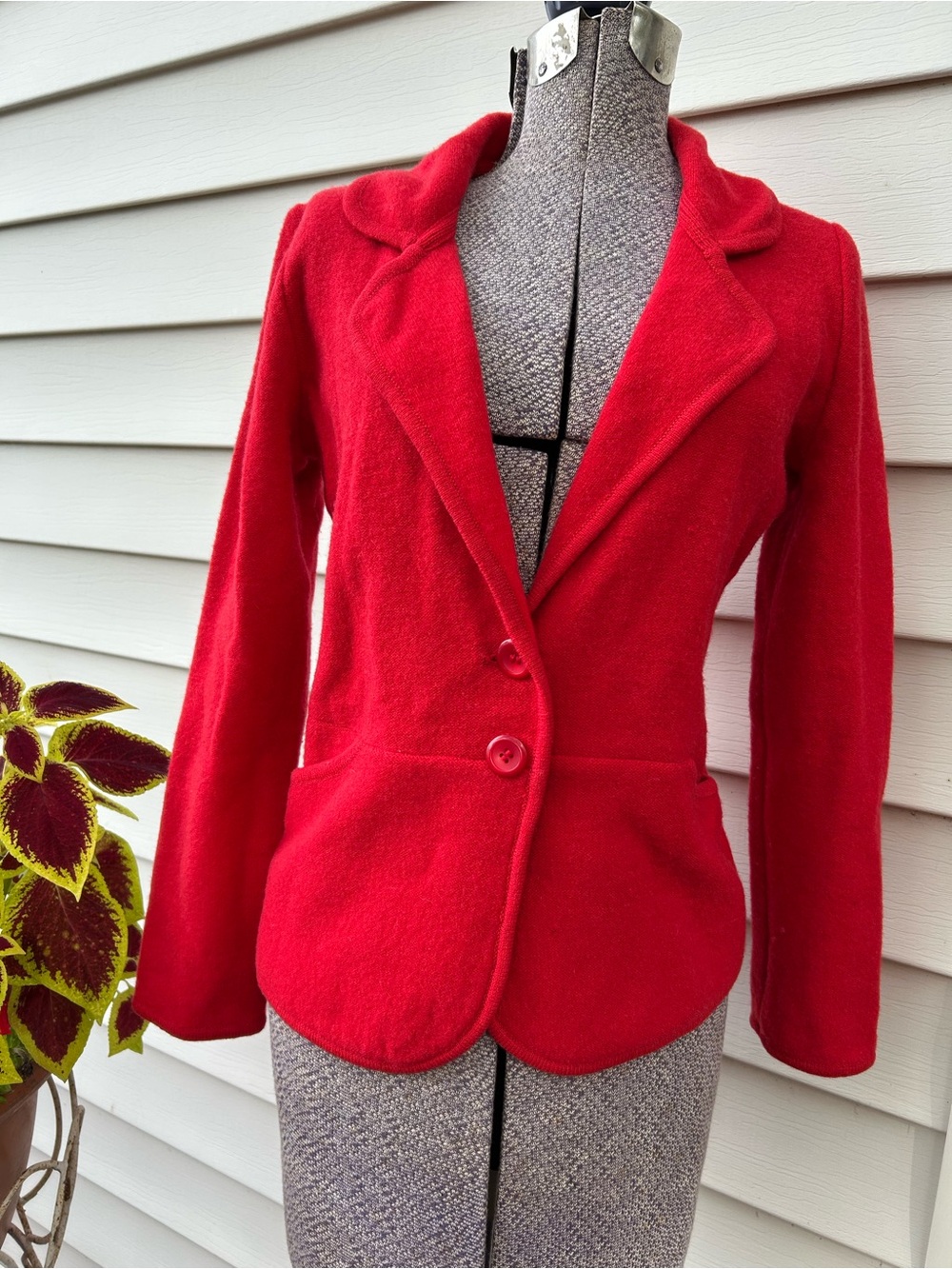 Pendleton Lambs Wool Red Women's Tailored Blazer Jacket S